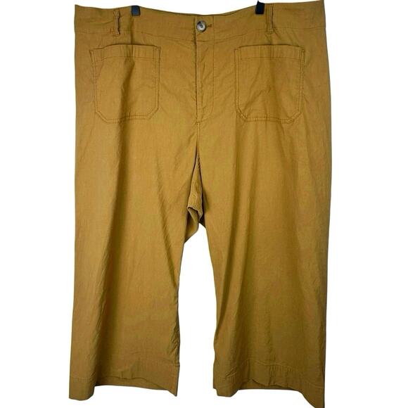 Maeve Anthropologie Colette Cropped Wide Leg Linen Pants Women’s Plus Size 24W - Picture 4 of 9